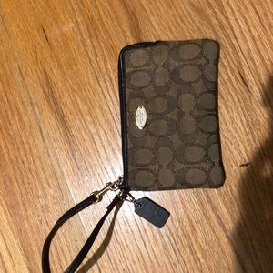 Brown Coach Wristlet